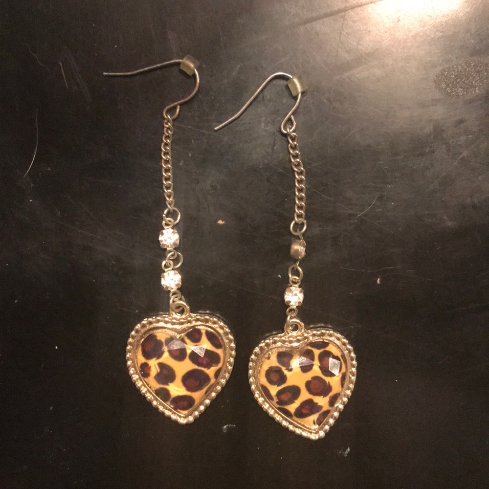 Printed dangle earrings